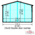 Shire  10 x 15 Overlap Double Door  Garden Shed