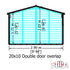 Shire 10 x 20 Overlap Double Door Garden Shed