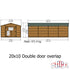 Shire 10 x 20 Overlap Double Door No windows Garden Shed