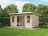 4.5m x 3.5m 44mm - Store More Ashley Pent Log Cabin Garden Room (Untreated)