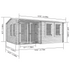 5.0m x 4.0m 44mm - Store More Welbeck Reverse Apex Garden Office (Pressure Treated)