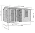 4.0m x 3.0m 44mm - Store More Welbeck Reverse Apex Garden Office (Untreated)