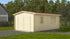 Eurowood (Eurovudas) Wooden garage with wooden gates 4x6m (13x20), 44mm