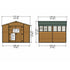 Shire 10 x 10 Overlap Double Door Garden Shed