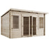 4.0m x 3.0m 44mm - Store More Ashley Pent Log Cabin Garden Room (Pressure Treated)