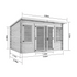 4.0m x 3.0m 44mm - Store More Ashley Pent Log Cabin Garden Room (Pressure Treated)