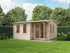 5.0m x 4.0m 44mm - Store More Welbeck Reverse Apex Garden Office (Pressure Treated)