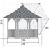 Jagram  Vivaldi Gazebo (Large - Trellis Infills)