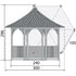 Jagram  Vivaldi Gazebo (Medium - Trellis Infills)